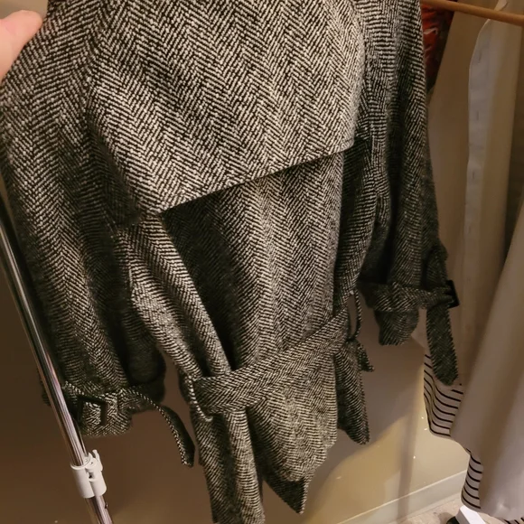 Kismet Herringbone Tweed Pea Coat - Picture 10 of 14